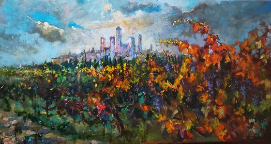 Tuscany, "Vineyard San Gimignano " by Olga Tsarkova