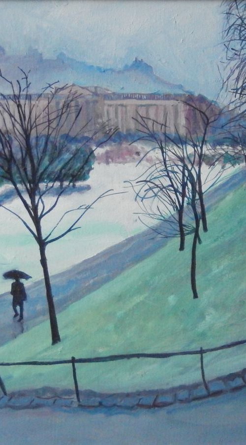 The Scottish National Gallery, Winter by Stephen Howard Harrison