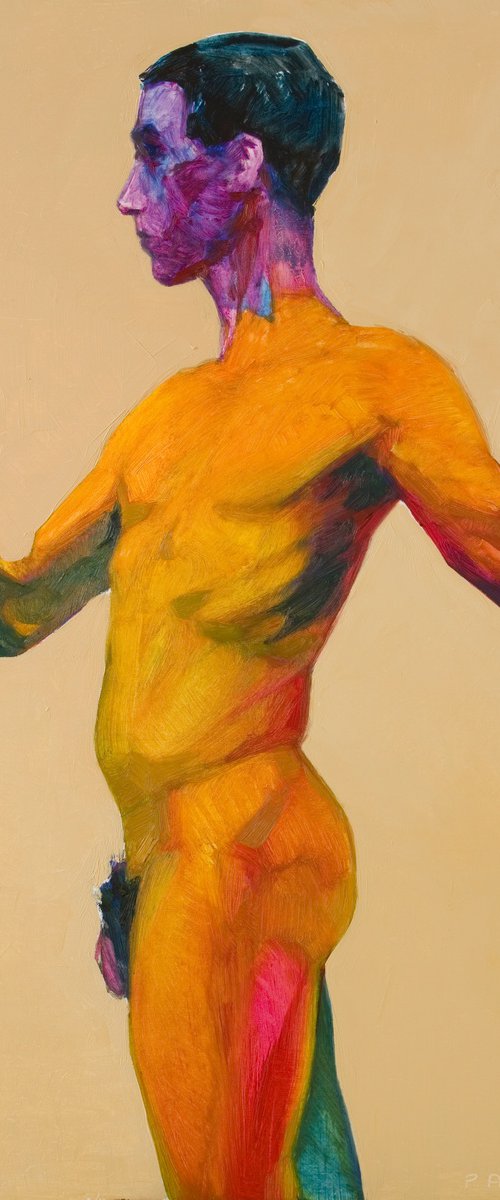 pop man in yellow orange red by Olivier Payeur