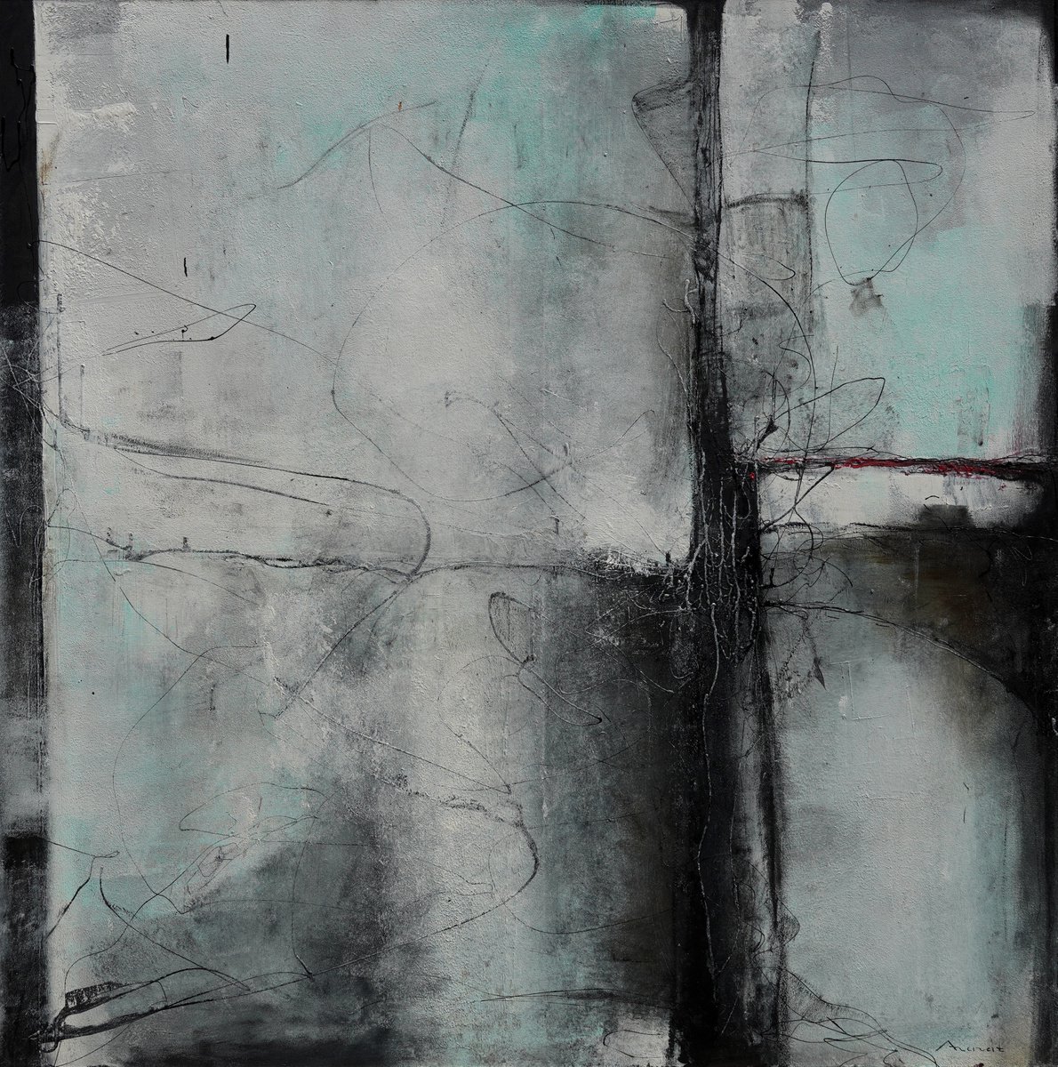 Abstract-8(150x150cm, oil painting) by Ararat Aleksanyan