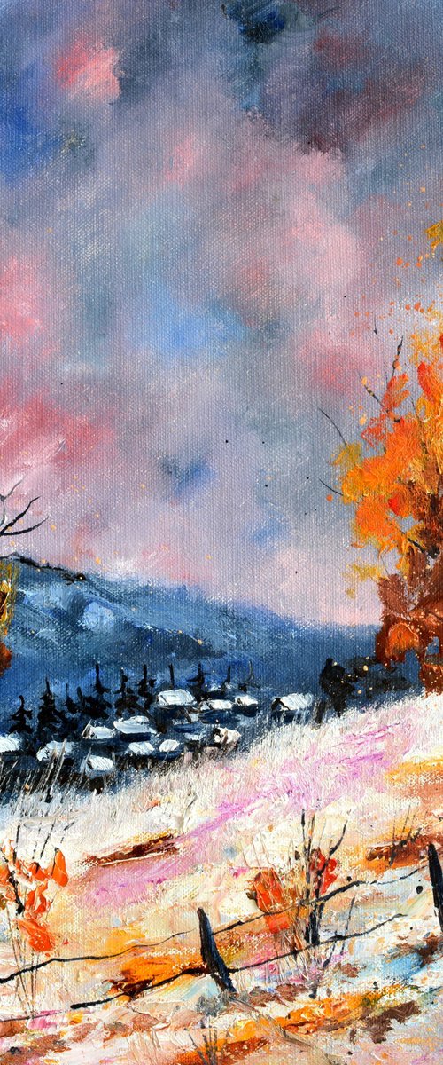 Winter landscape by Pol Henry Ledent