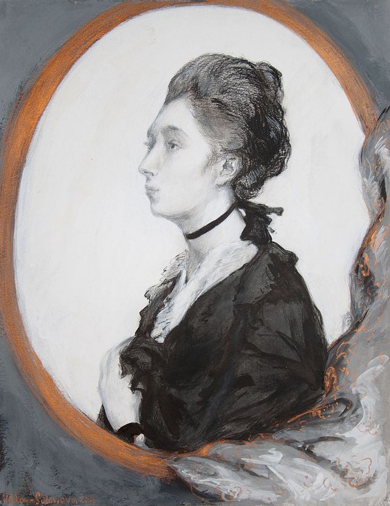 Mary. Portrait after Thomas Gainsborough