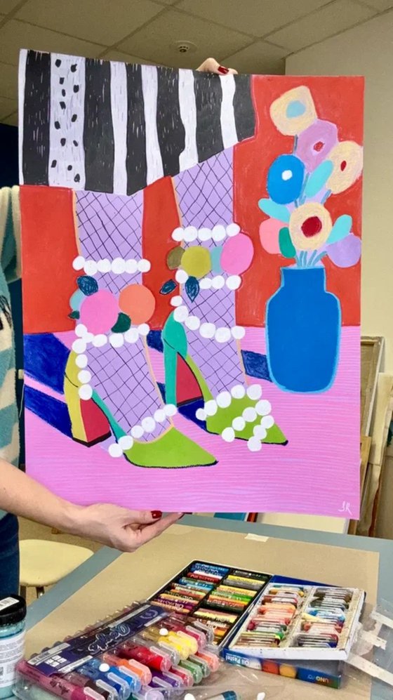 Fauvist Green High Heels