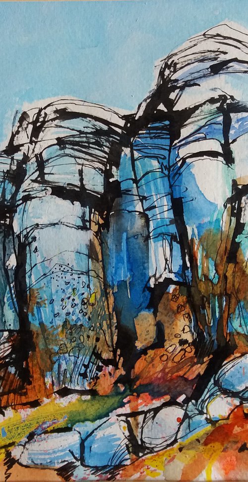 Curbar Edge, Peak District by Jean  Luce