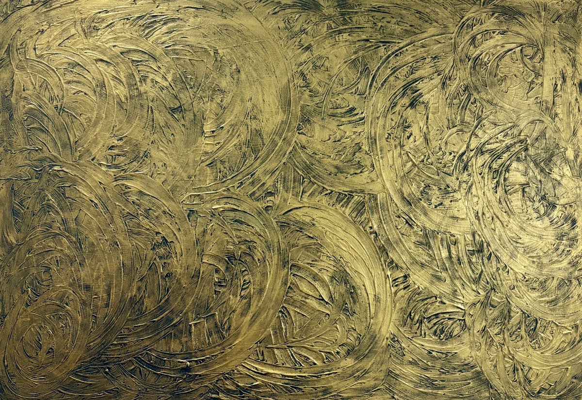 Grungold 100X70X2 Cm By Exclusive Arts, 39 X 28, Artwork For Sale On Artfinder