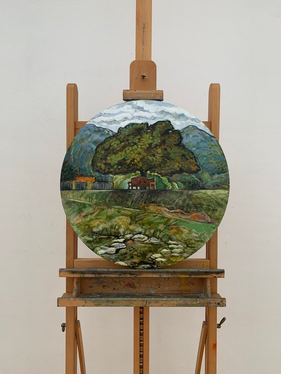 Bench under a tree