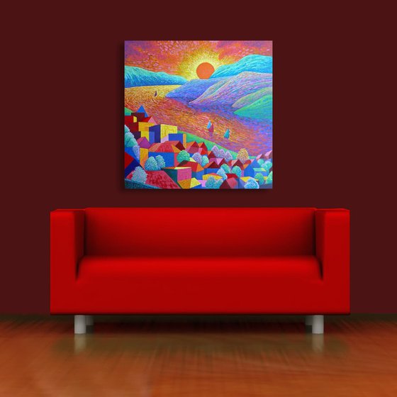 RETURNING HOME AT SUNSET