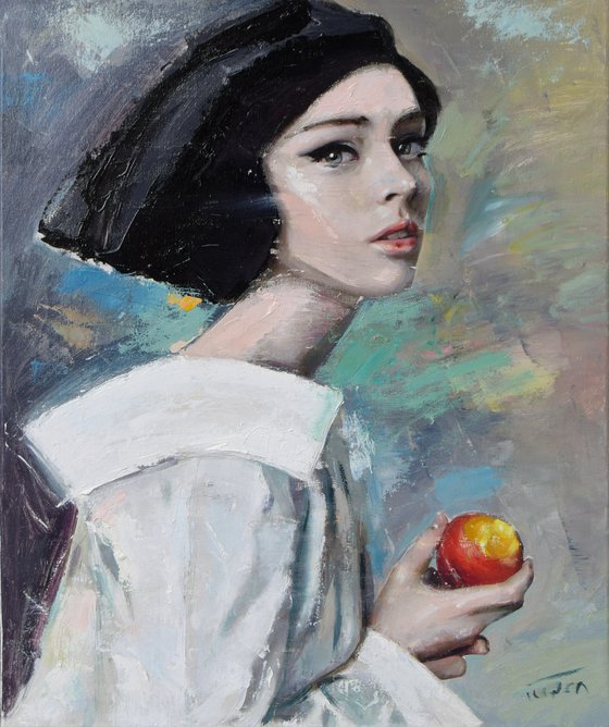 Lady with a peach (L'une 141)