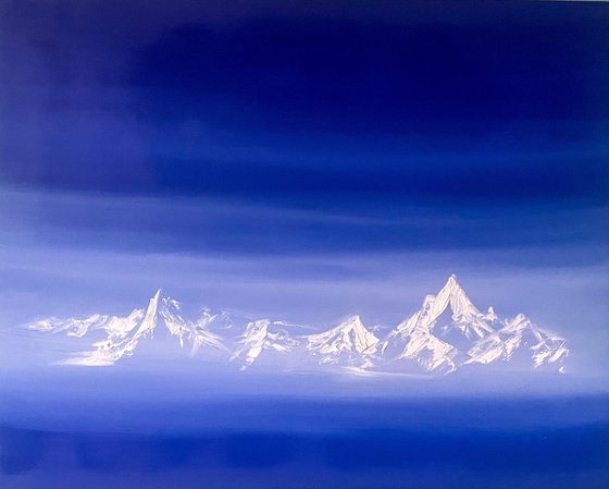 Annapurna in Blue