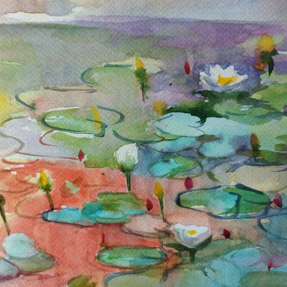Pind with water lily