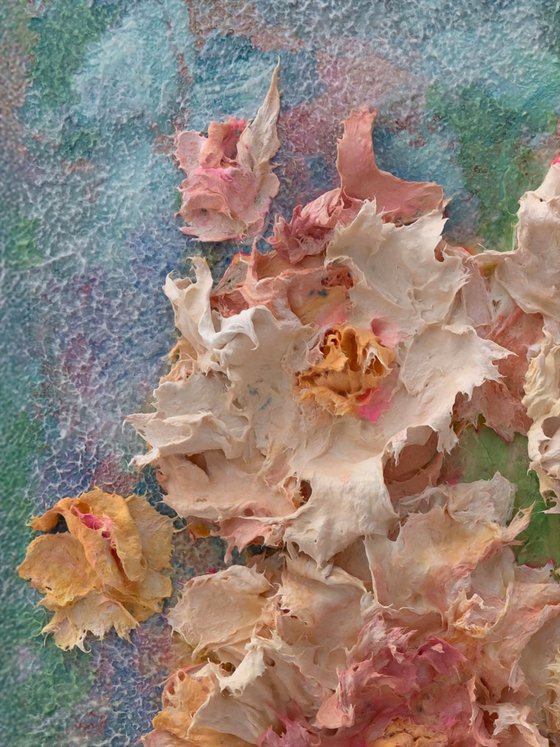 Pastel Bloom Textured Art