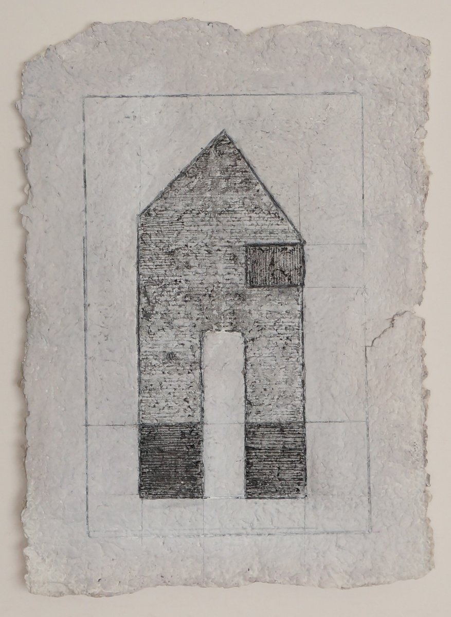 Geometric Abstract Acrylic Painting By Anna Jannack, 8 X 10, House Viii, Original Artwork