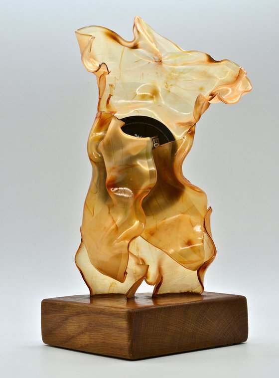 Vinyl Music Record Sculpture - "Theft of Fire (male)"