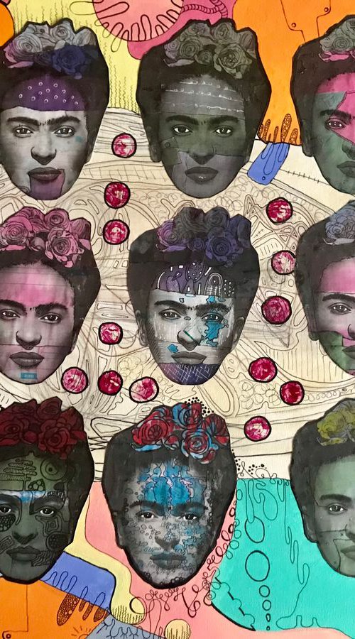12 portraits of Frida Kahlo by Pavel Kuragin