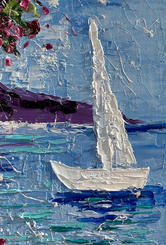 Amalfi Sailboat Painting