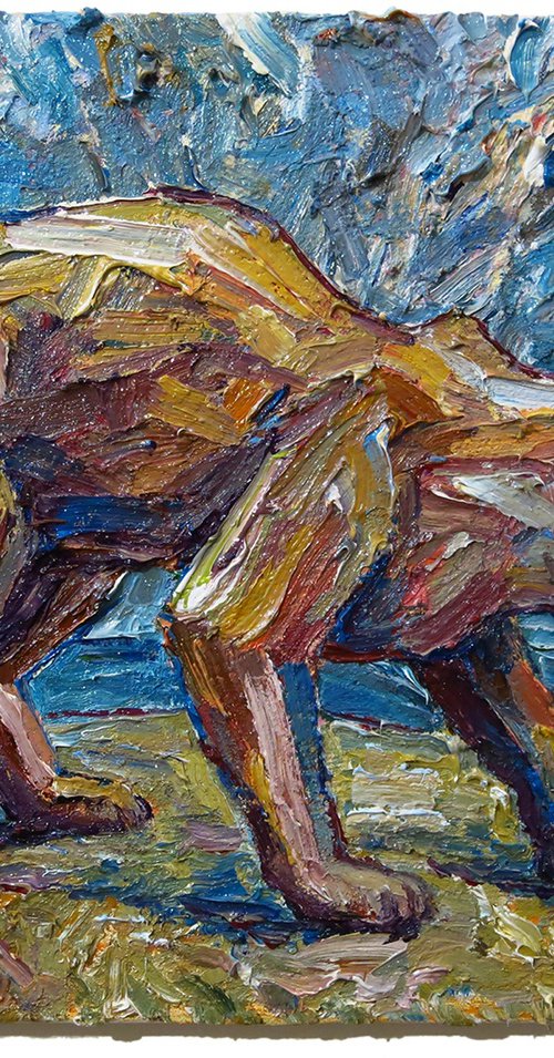 Original Oil Painting Cat by David Padworny