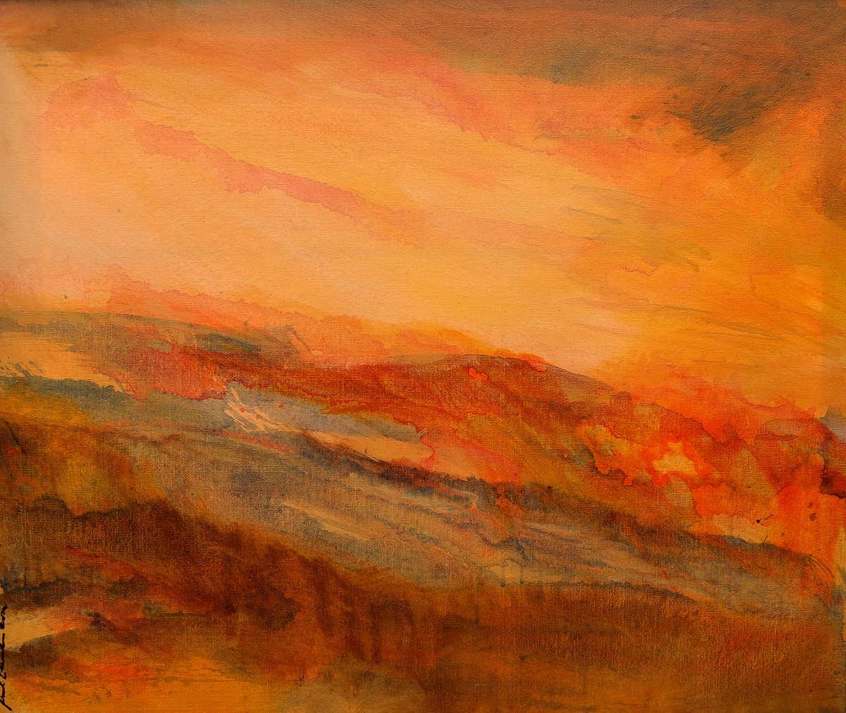 Red Ridge At Sunset by Paul Edmondson