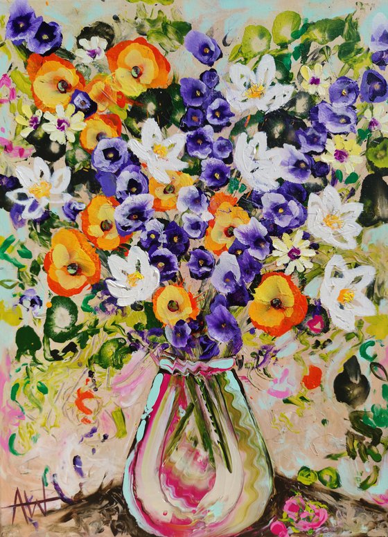 Lilies and Larkspur