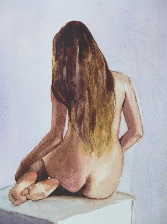 Seated female nude