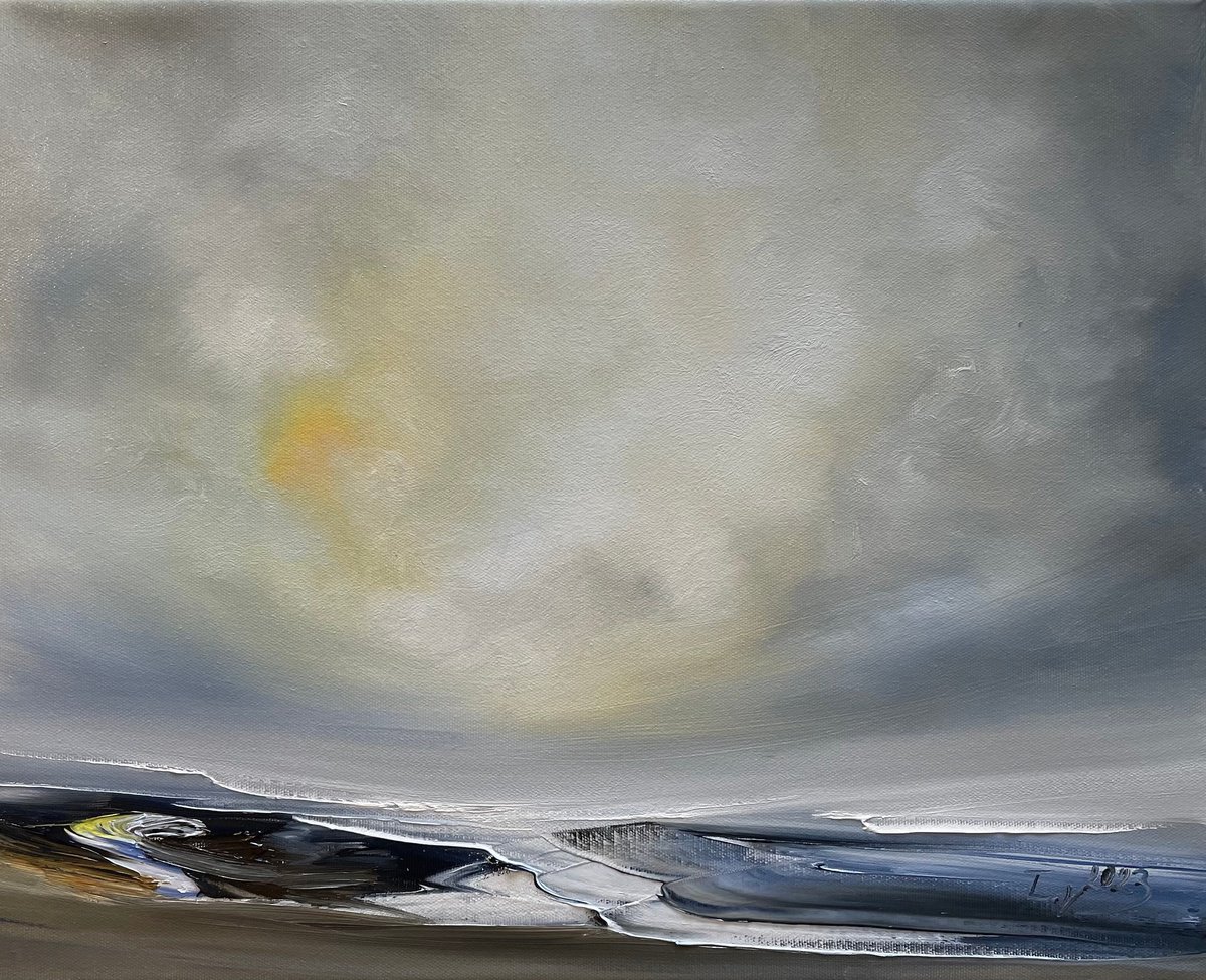 Impressionistic Landscape Oil Painting By Timea Valsami, 20 X 16", Tears Of Jupiter, Original Artwork