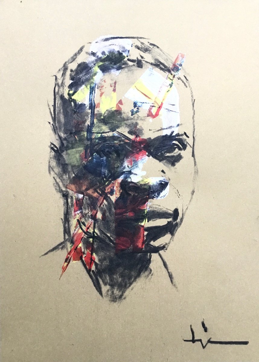 Expressive Charcoal Drawing , Kwas #1 By Dominique Deve, 8 X 11, Artwork For Sale On Artfinder