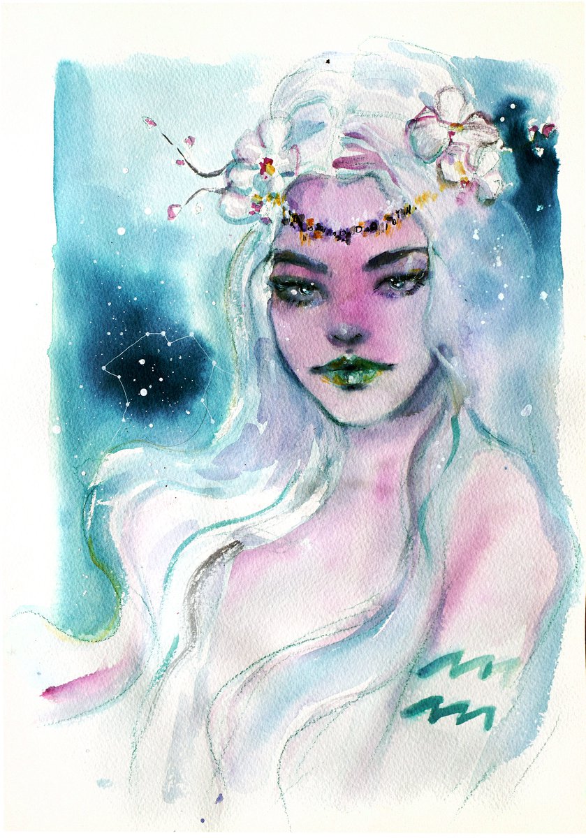 Zodiac - Aquarius girl by ESylvia