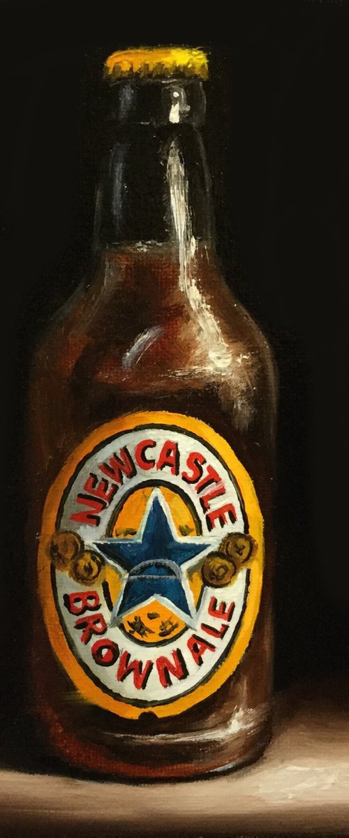 Newcastle Brown Ale still life by Jane Palmer Art