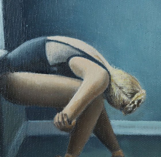 By the Window, Ballet, Ballerina, Young Dancer Painting
