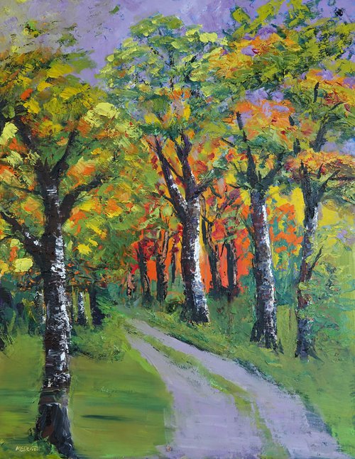 Autumn Pathway by Marion Derrett