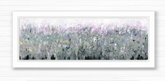 Misty Morning Meadow  -  Abstract Meadow Flower Painting  by Kathy Morton Stanion