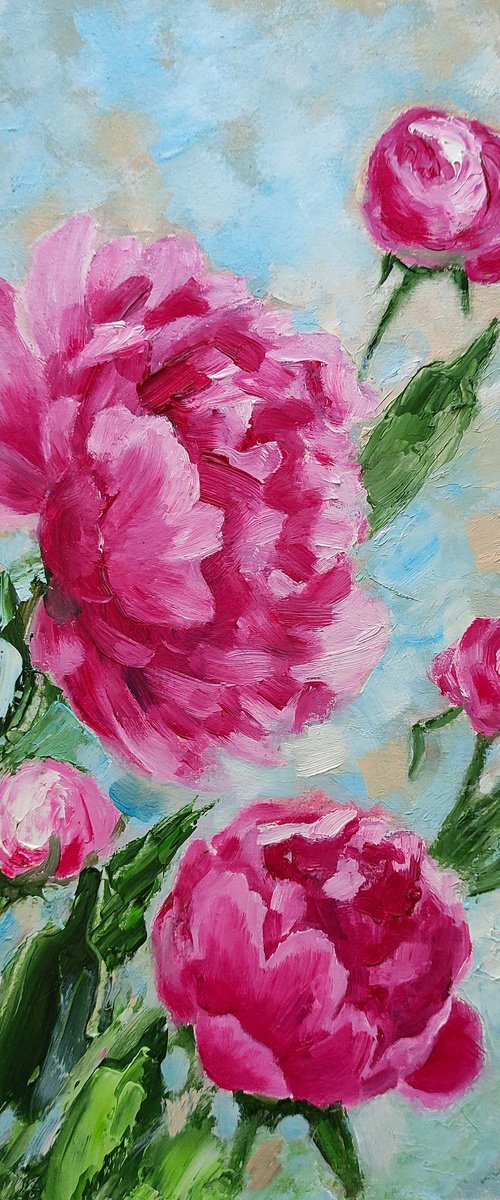 Peonies Painting by Yulia Berseneva