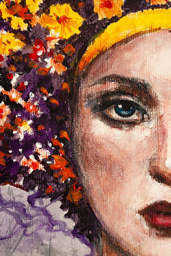 Woman  in flowers
