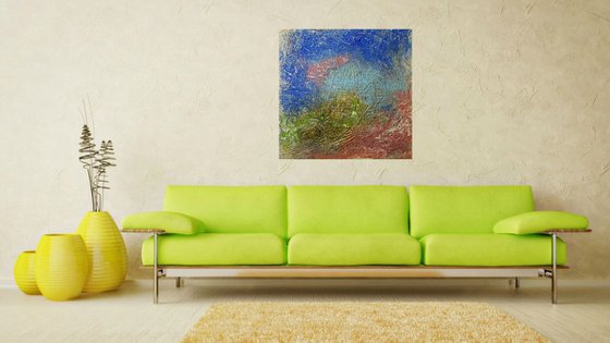 Seldom (n.297) - 95 x 90 x 2,50 cm - ready to hang - acrylic painting on stretched canvas