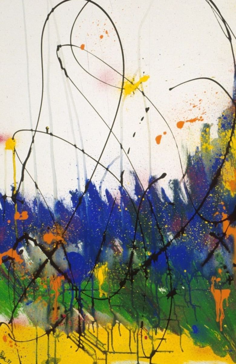 Abstract Acrylic Painting By Carolyn Shoemaker (Soma), 24 X 36, Zannie, Original Artwork