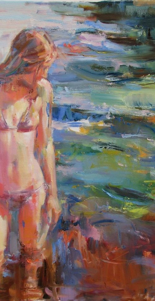 Girl and the Sea by Nelina Trubach-Moshnikova