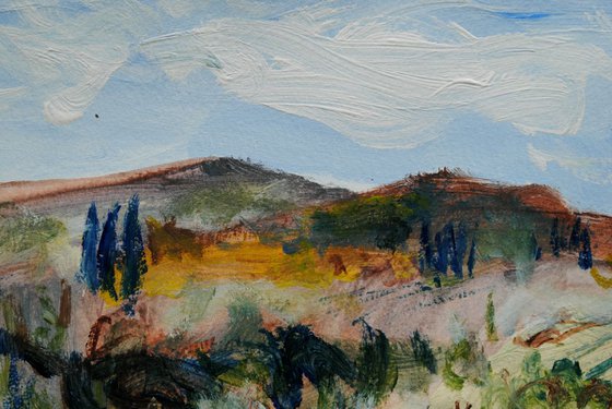 brume matinale en Provence/21x28cm-8,3x11,02 in/2018