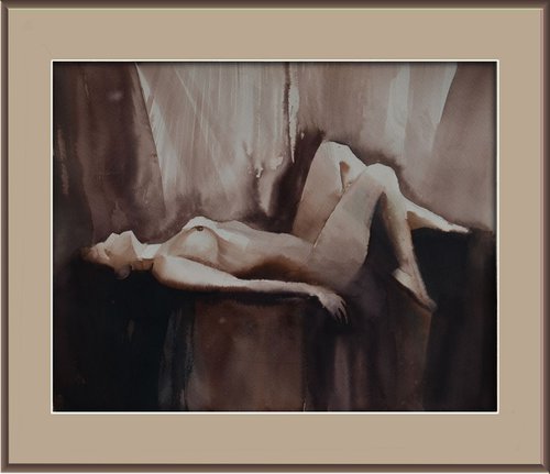 "Nude 19" (45x36 cm) by Valentin