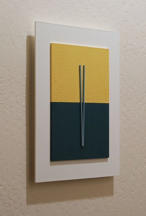 SCISSURE -  Modern Painting / 3D Relief Collage Construction