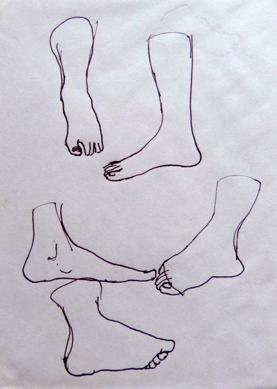 Study of feet 2, on envelope