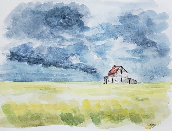 "Echoes of a Prairie Storm" - Landscape - Thunderstorm