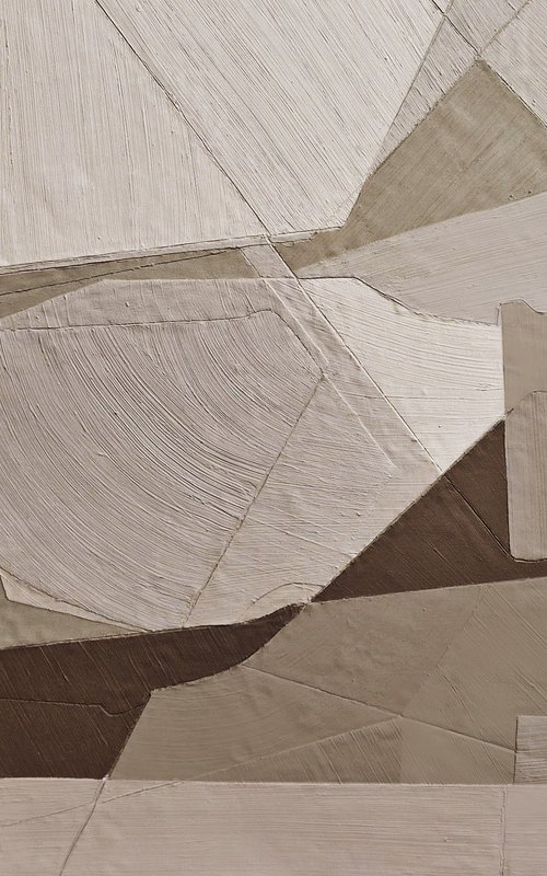 "Bella 6" Abstract geometric brown art by Marine Boiko