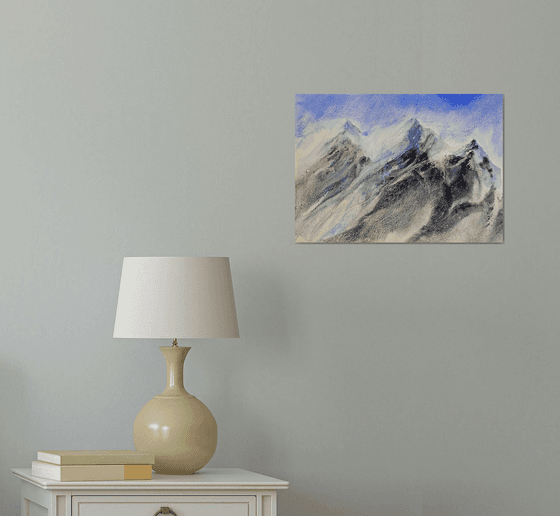 Blue Peaks in Winter Light