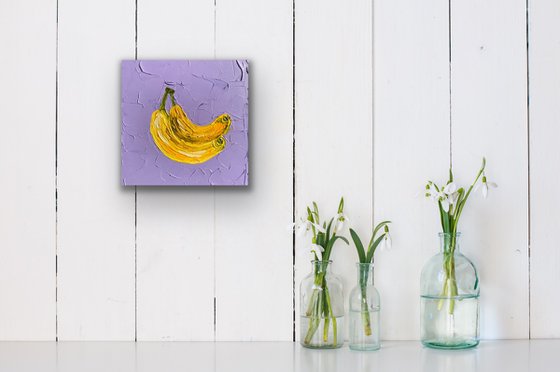 Bananas on purple