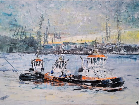 Three tugboats in November