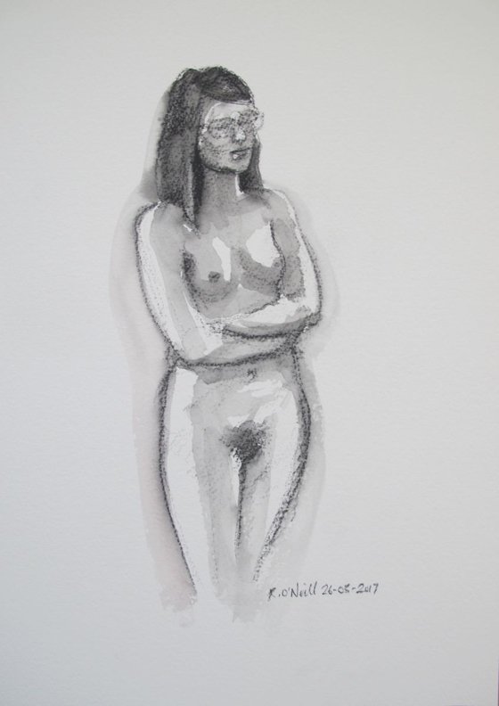 Standing female nude