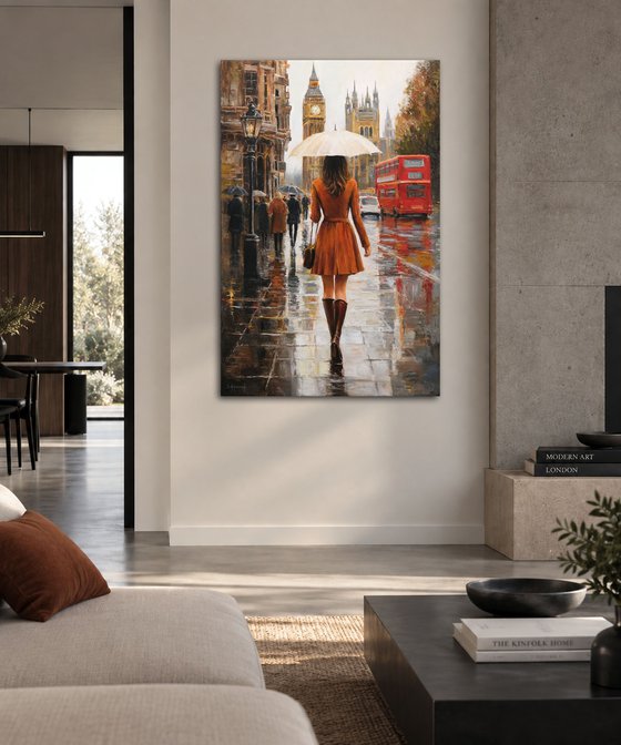 London Rain Reflections