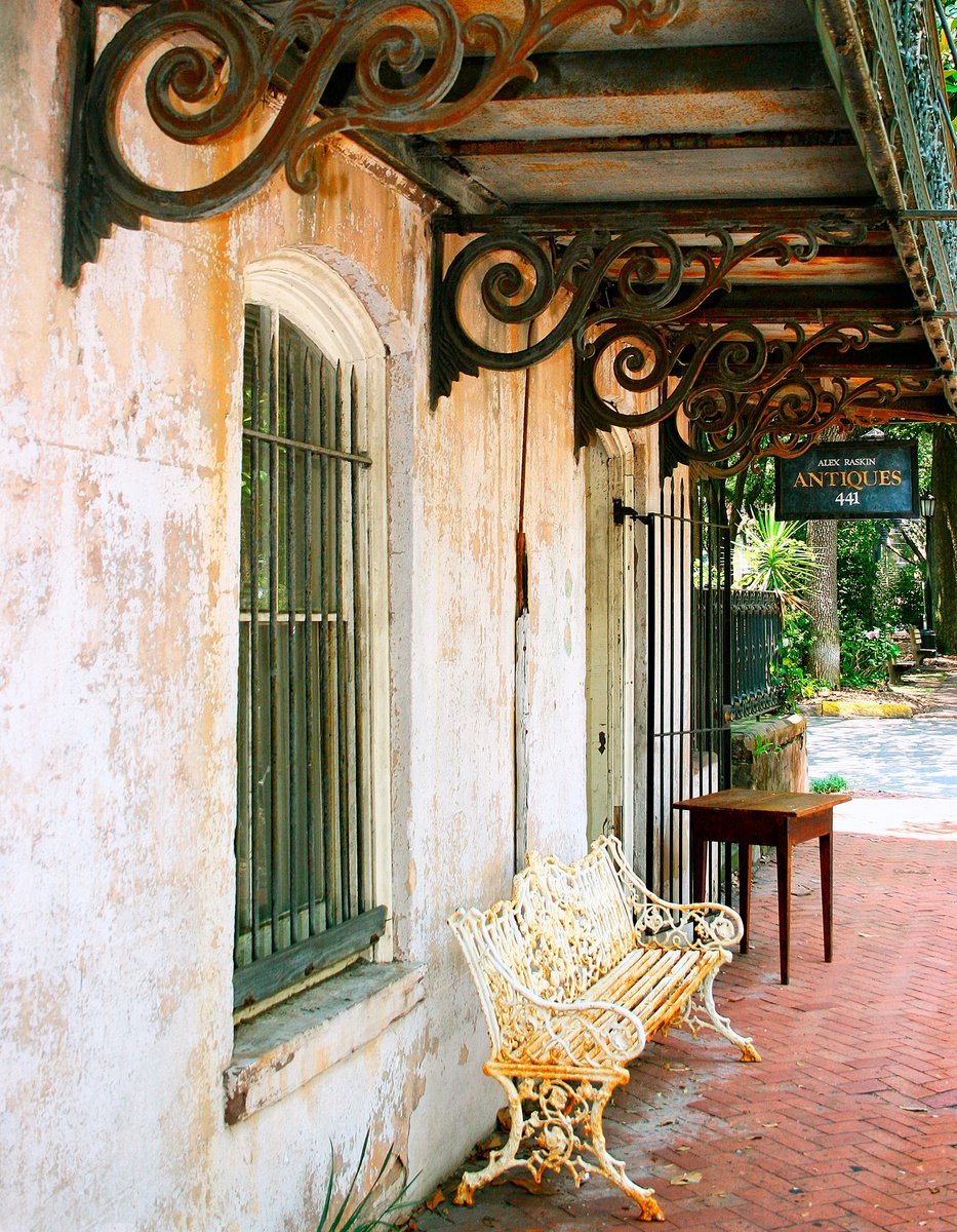Impressionistic Cityscapes Photograph By William Dey, 21 X 26", The Antique Shop Savannah Ga, Original Artwork