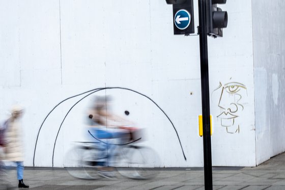 Happy Cycling : Oxford Street  1/20  18"X12"