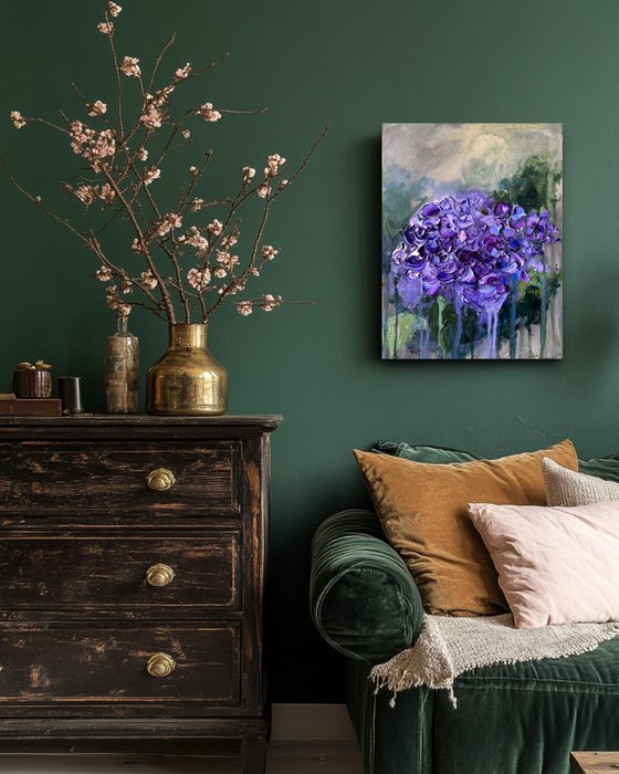 Hydrangea Study — Purple Bloom
