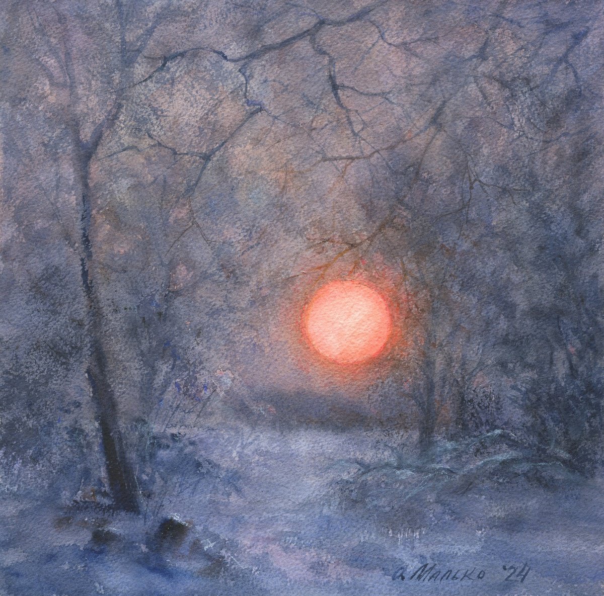 Tangerine Moon by Olha Malko